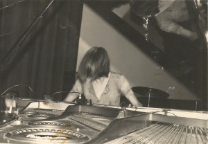 Richard Attree in 1969, aged 16, hammering on the school Steinway.